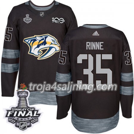 Nashville Predators tröja Pekka Rinne 35 1917-2017 100th Anniversary Adidas Svart 2017 Stanley Cup Final Authentic - NHL Tröjor Herr Nashville Predators tröja Pekka Rinne 35 1917-2017 100th Anniversary Adidas Svart 2017 Stanley Cup Final Authentic - NHL Tröjor Herr